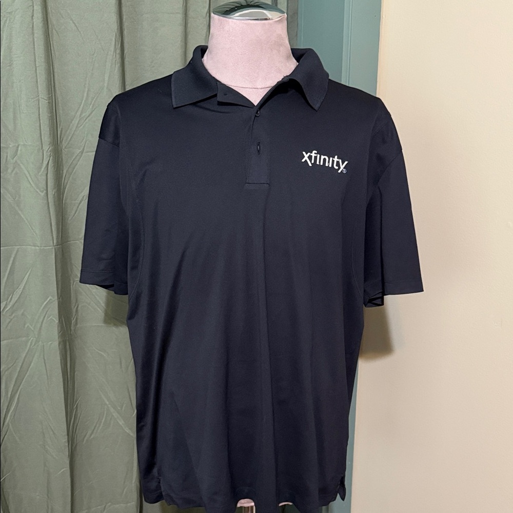 Xfinity Logo Men's Black Polo Shirt - Picture 1 of 3